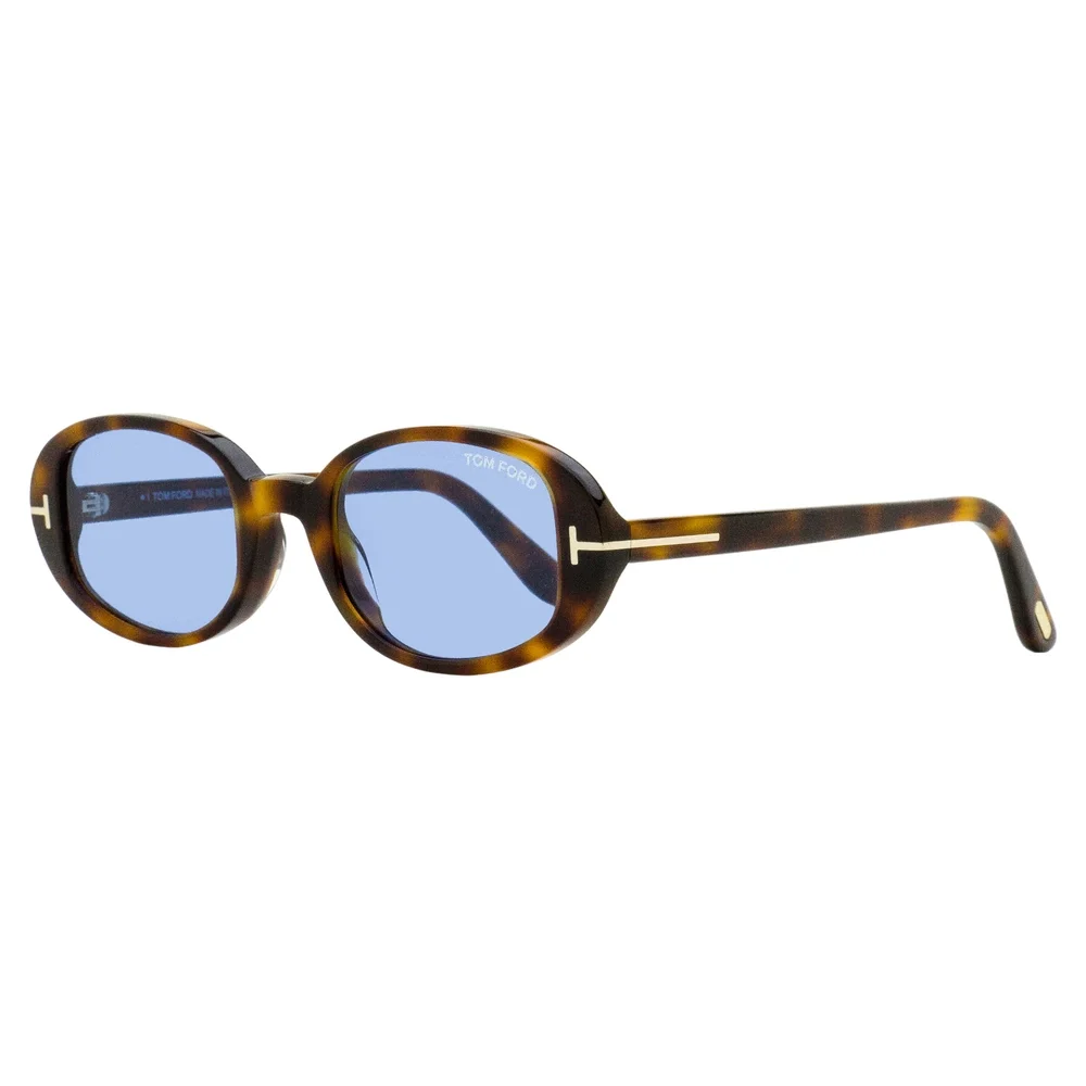 Tom Ford Iggy Tortoiseshell Frame Sunglasses with Light Blue Lenses